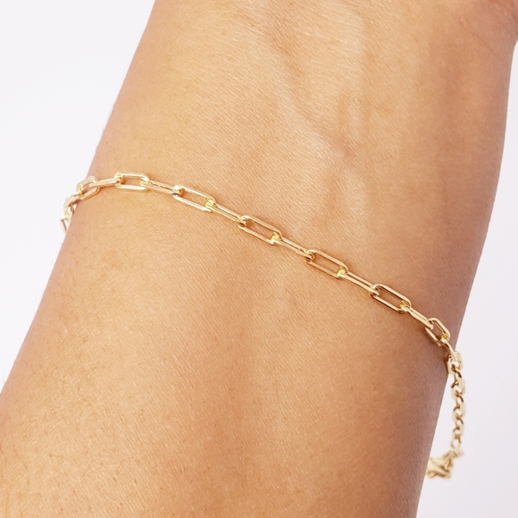 Jewelry - 18k Gold Filled Paper Clip Chain Anklet